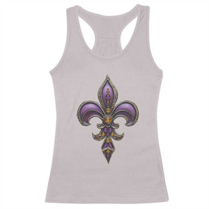 Louisiana Aesthetic Fleur De Lis Racerback Tank Top TS09 Ice Gray Print Your Wear
