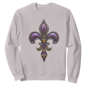Louisiana Aesthetic Fleur De Lis Sweatshirt TS09 Ice Gray Print Your Wear