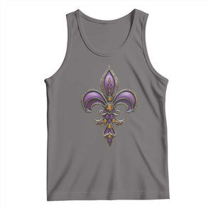 Louisiana Aesthetic Fleur De Lis Tank Top TS09 Deep Heather Print Your Wear