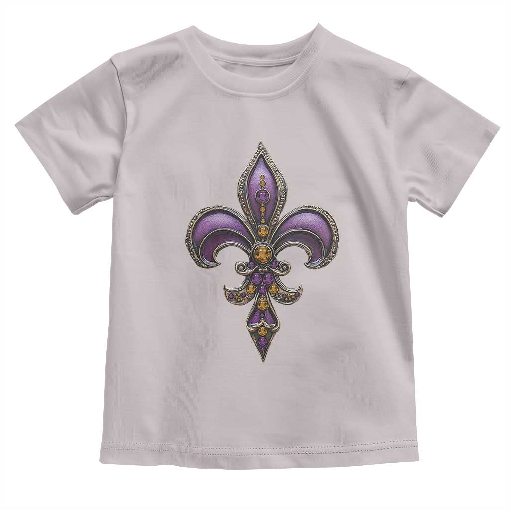 Louisiana Aesthetic Fleur De Lis Toddler T Shirt TS09 Ice Gray Print Your Wear