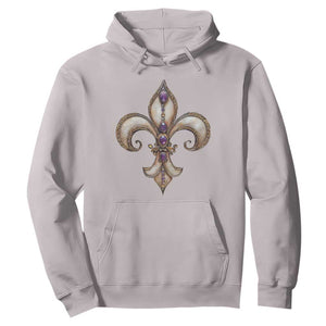 Aesthetic Fleur De Lis Hoodie TS09 Ice Gray Print Your Wear