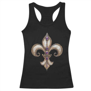 Aesthetic Fleur De Lis Racerback Tank Top TS09 Black Print Your Wear