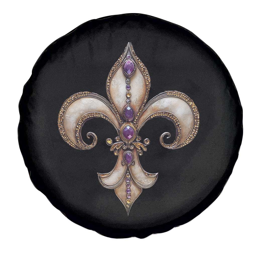 Aesthetic Fleur De Lis Spare Tire Cover TS09 Print Your Wear