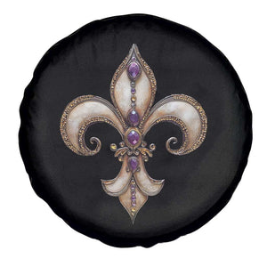 Aesthetic Fleur De Lis Spare Tire Cover TS09 Print Your Wear