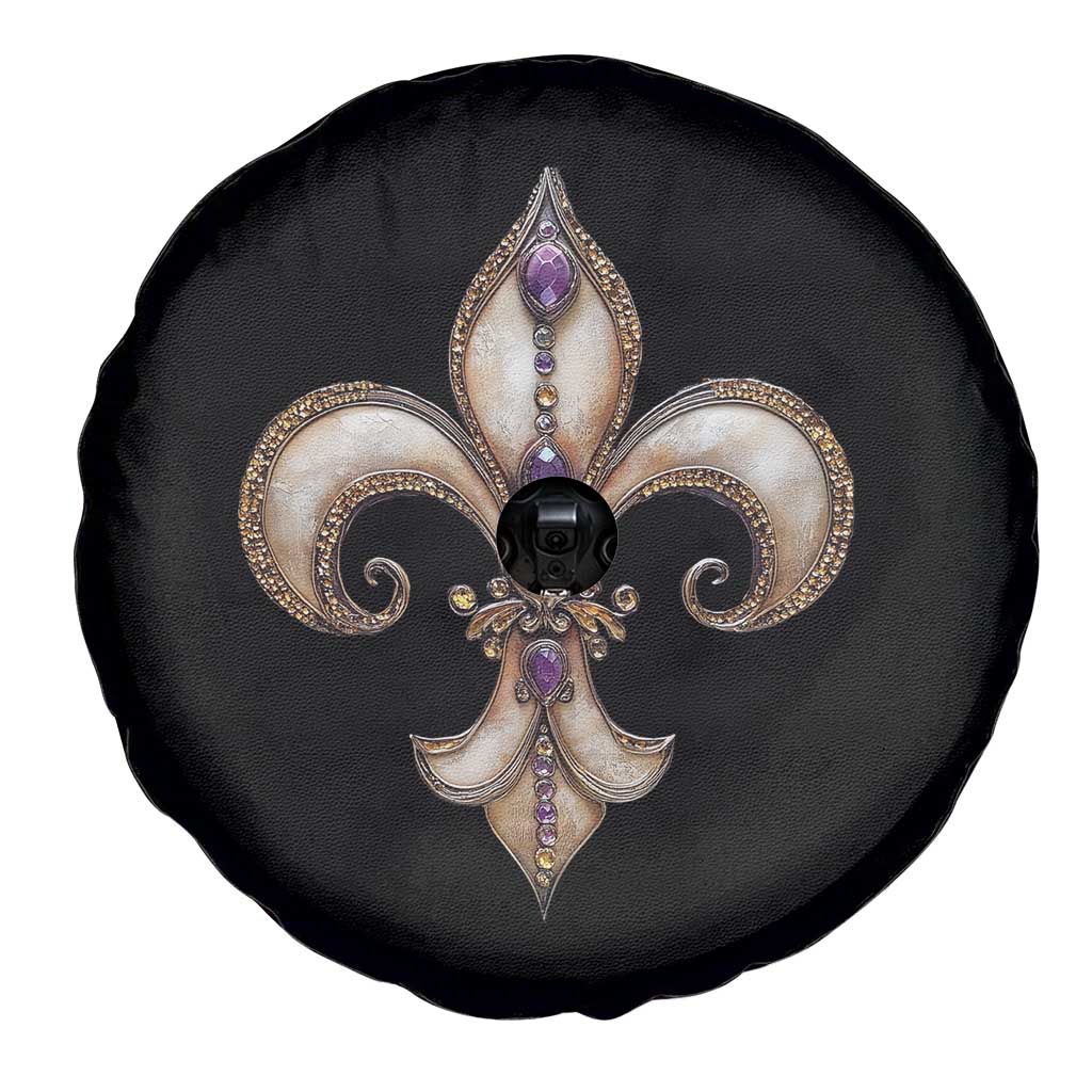 Aesthetic Fleur De Lis Spare Tire Cover TS09 Print Your Wear