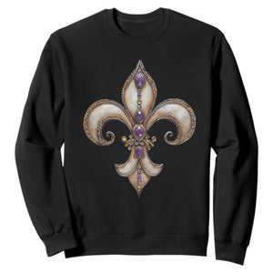 Aesthetic Fleur De Lis Sweatshirt TS09 Black Print Your Wear