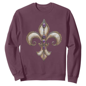 Aesthetic Fleur De Lis Sweatshirt TS09 Maroon Print Your Wear