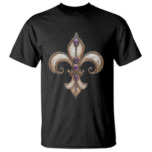 Aesthetic Fleur De Lis T Shirt TS09 Black Print Your Wear