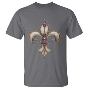 Aesthetic Fleur De Lis T Shirt TS09 Charcoal Print Your Wear