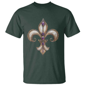 Aesthetic Fleur De Lis T Shirt TS09 Dark Forest Green Print Your Wear