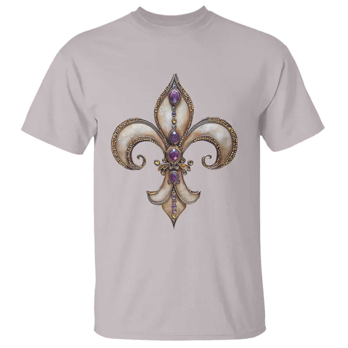 Aesthetic Fleur De Lis T Shirt TS09 Ice Gray Print Your Wear