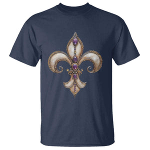Aesthetic Fleur De Lis T Shirt TS09 Navy Print Your Wear