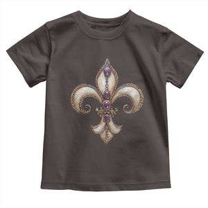 Aesthetic Fleur De Lis Toddler T Shirt TS09 Dark Chocolate Print Your Wear