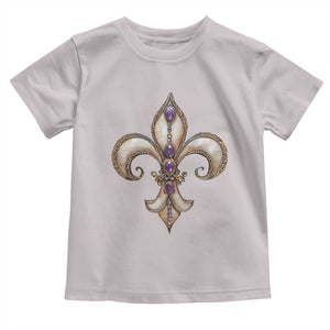 Aesthetic Fleur De Lis Toddler T Shirt TS09 Ice Gray Print Your Wear