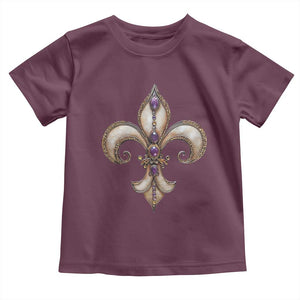 Aesthetic Fleur De Lis Toddler T Shirt TS09 Maroon Print Your Wear