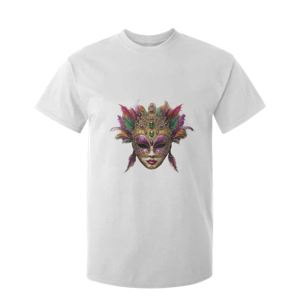 Jeweled Mask Louisiana Mardi Gras T Shirt For Kid TS09 White Print Your Wear