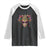 Jeweled Mask Louisiana Mardi Gras Raglan Shirt TS09 Black White Print Your Wear