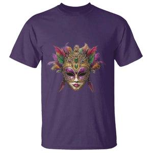 Jeweled Mask Louisiana Mardi Gras T Shirt TS09 Purple Print Your Wear
