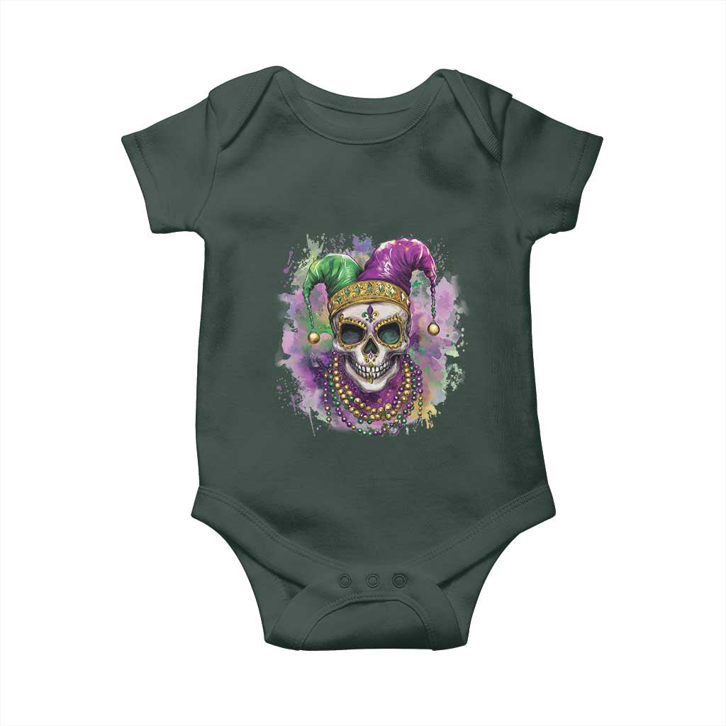 Skeleton Jester Louisiana Mardi Gras Baby Onesie TS09 Print Your Wear