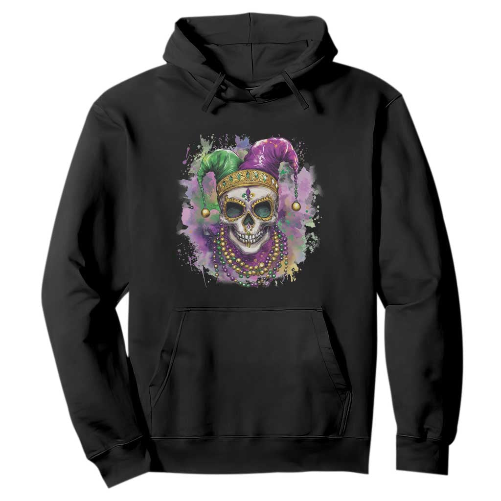 Skeleton Jester Louisiana Mardi Gras Hoodie TS09 Black Print Your Wear