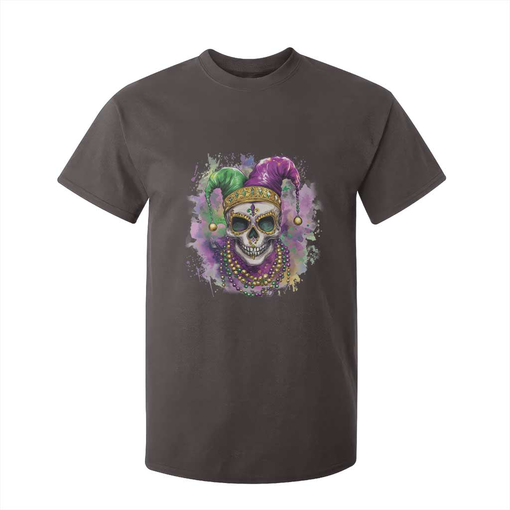 Skeleton Jester Louisiana Mardi Gras T Shirt For Kid TS09 Dark Chocolate Print Your Wear