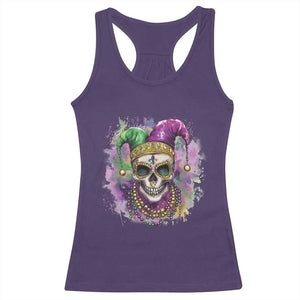 Skeleton Jester Louisiana Mardi Gras Racerback Tank Top TS09 Purple Print Your Wear