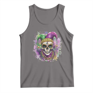 Skeleton Jester Louisiana Mardi Gras Tank Top TS09 Deep Heather Print Your Wear