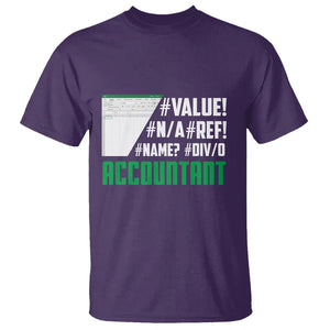 Funny Accountant Errors In Excel T Shirt TS09 Purple Printyourwear