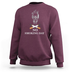 No Smoking Day World No Tobacco Sweatshirt TS09 Maroon Print Your Wear