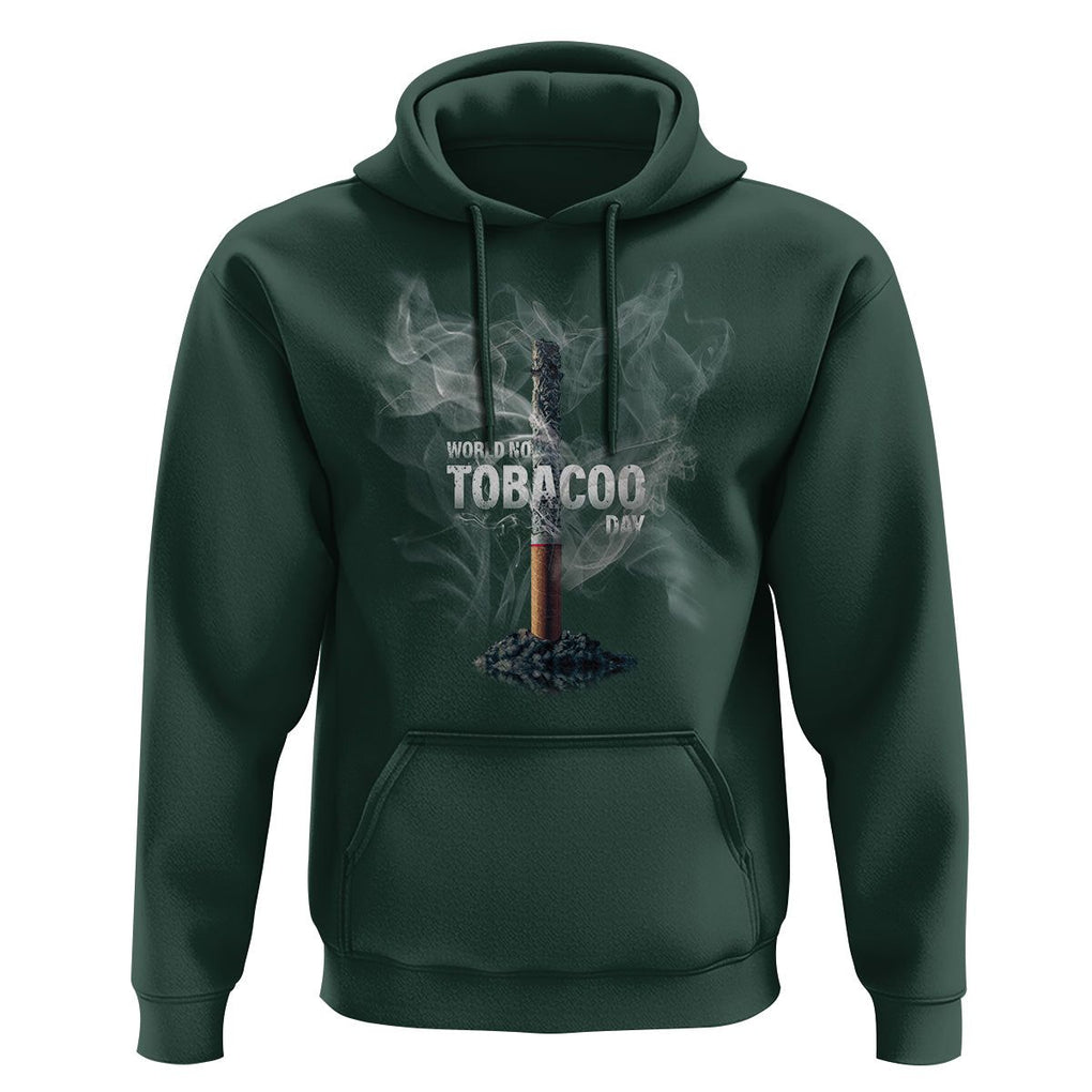 World No Tobacco Day Anti Smoking Hoodie TS09 Dark Forest Green Print Your Wear