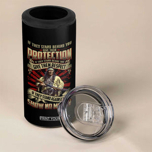 Native American Warrior 4 in 1 Can Cooler Tumbler If They Stand Against You Show No Mercy TS09 Print Your Wear