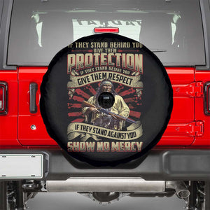 Native American Warrior Spare Tire Cover If They Stand Against You Show No Mercy TS09 Black Print Your Wear