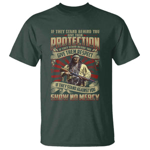 Native American Warrior T Shirt If They Stand Against You Show No Mercy TS09 Dark Forest Green Print Your Wear