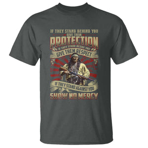 Native American Warrior T Shirt If They Stand Against You Show No Mercy TS09 Dark Heather Print Your Wear
