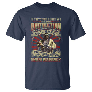 Native American Warrior T Shirt If They Stand Against You Show No Mercy TS09 Navy Print Your Wear