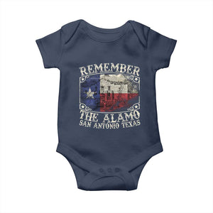 Texas Remember The Alamo Baby Onesie San Antonio Alamo War Texan Flag History Lover TS09 Navy Print Your Wear