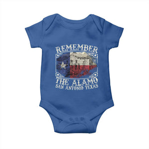 Texas Remember The Alamo Baby Onesie San Antonio Alamo War Texan Flag History Lover TS09 Royal Blue Print Your Wear