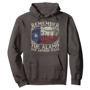 Texas Remember The Alamo Hoodie San Antonio Alamo War Texan Flag History Lover TS09 Dark Chocolate Print Your Wear