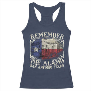 Texas Remember The Alamo Racerback Tank Top San Antonio Alamo War Texan Flag History Lover TS09 Navy Print Your Wear