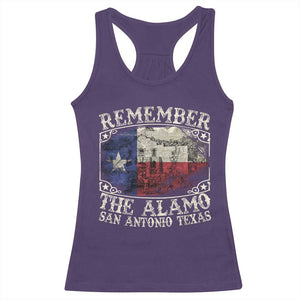 Texas Remember The Alamo Racerback Tank Top San Antonio Alamo War Texan Flag History Lover TS09 Purple Print Your Wear
