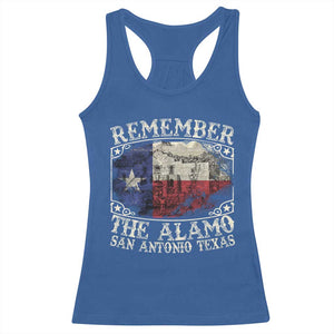 Texas Remember The Alamo Racerback Tank Top San Antonio Alamo War Texan Flag History Lover TS09 Royal Blue Print Your Wear