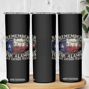 Texas Remember The Alamo Skinny Tumbler San Antonio Alamo War Texan Flag History Lover TS09 Print Your Wear