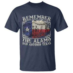 Texas Remember The Alamo T Shirt San Antonio Alamo War Texan Flag History Lover TS09 Navy Print Your Wear
