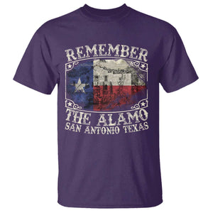 Texas Remember The Alamo T Shirt San Antonio Alamo War Texan Flag History Lover TS09 Purple Print Your Wear