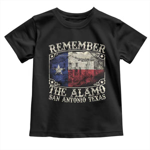 Texas Remember The Alamo Toddler T Shirt San Antonio Alamo War Texan Flag History Lover TS09 Black Print Your Wear