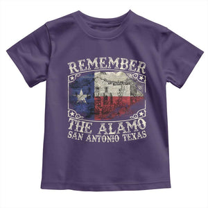Texas Remember The Alamo Toddler T Shirt San Antonio Alamo War Texan Flag History Lover TS09 Purple Print Your Wear