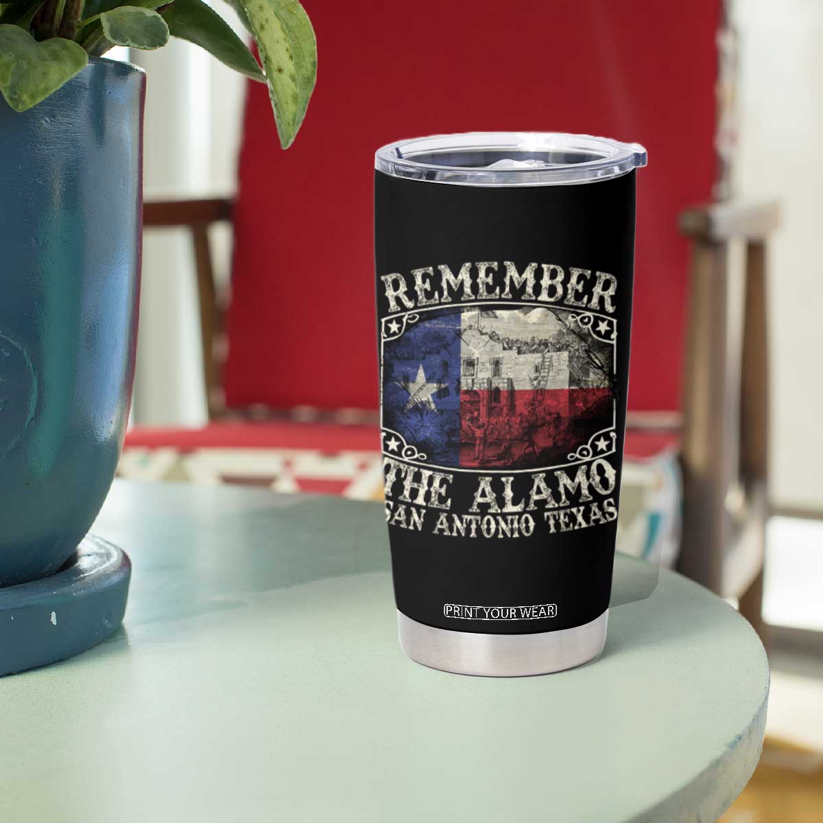 Texas Remember The Alamo Tumbler Cup San Antonio Alamo War Texan Flag History Lover TS09 Print Your Wear
