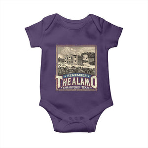 Texas Remember The Alamo Baby Onesie San Antonio Alamo War History Lover TS09 Purple Print Your Wear