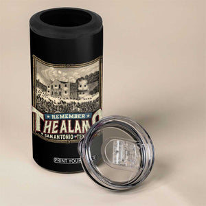 Texas Remember The Alamo 4 in 1 Can Cooler Tumbler San Antonio Alamo War History Lover TS09 Print Your Wear