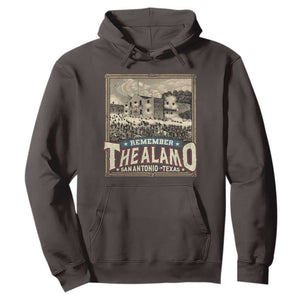 Texas Remember The Alamo Hoodie San Antonio Alamo War History Lover TS09 Dark Chocolate Print Your Wear